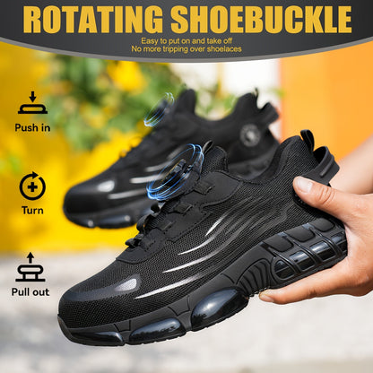 Men's Work & Safety Shoes - Puncture Resistant & Breathable Comfort – Grey / Black – main product image