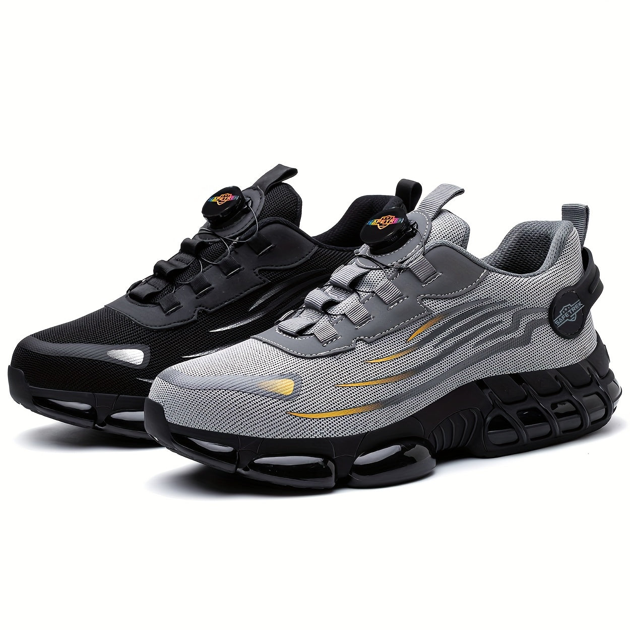 Men's Work & Safety Shoes - Steel Toe Protection & Puncture Resistant – Black / Grey – main product image