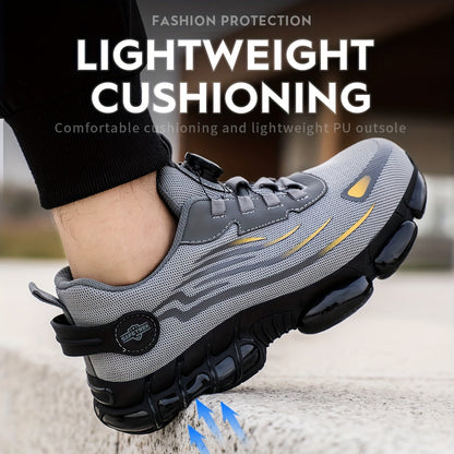 Men's Work & Safety Shoes - Steel Toe Protection & Puncture Resistant – Black / Grey – view 3