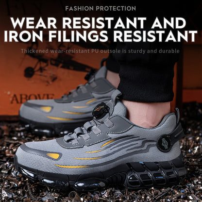 Men's Work & Safety Shoes - Steel Toe Protection & Puncture Resistant – Black / Grey – view 4