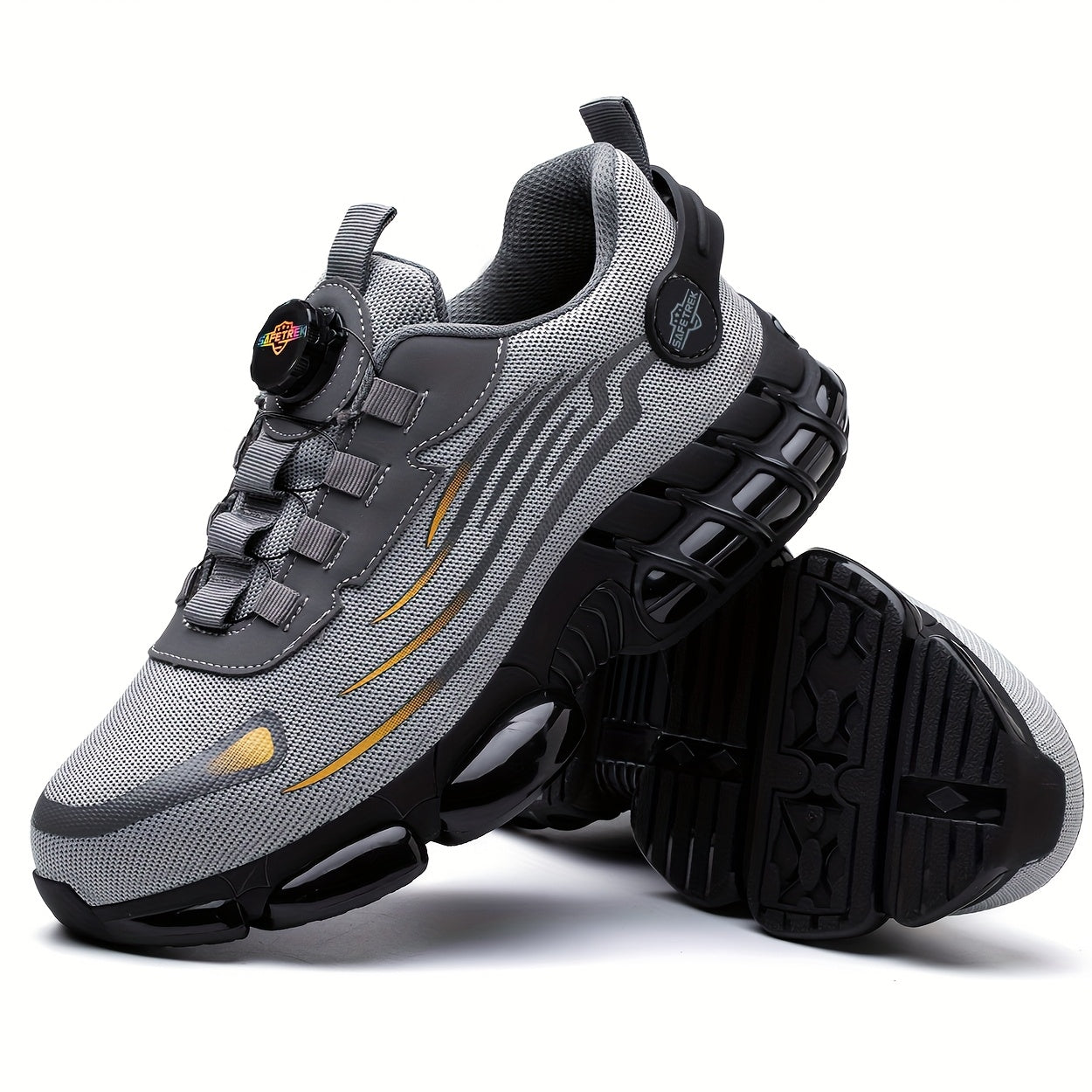 Men's Work & Safety Shoes - Steel Toe Protection & Puncture Resistant – Black / Grey – Black option – view 2