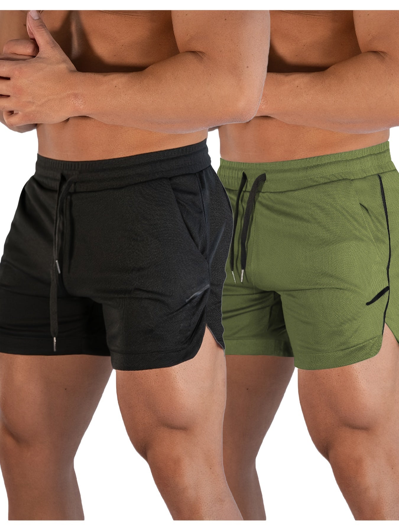 Men's Workout Shorts - Everyday Comfort – Sizes S–L – Black option – view 4