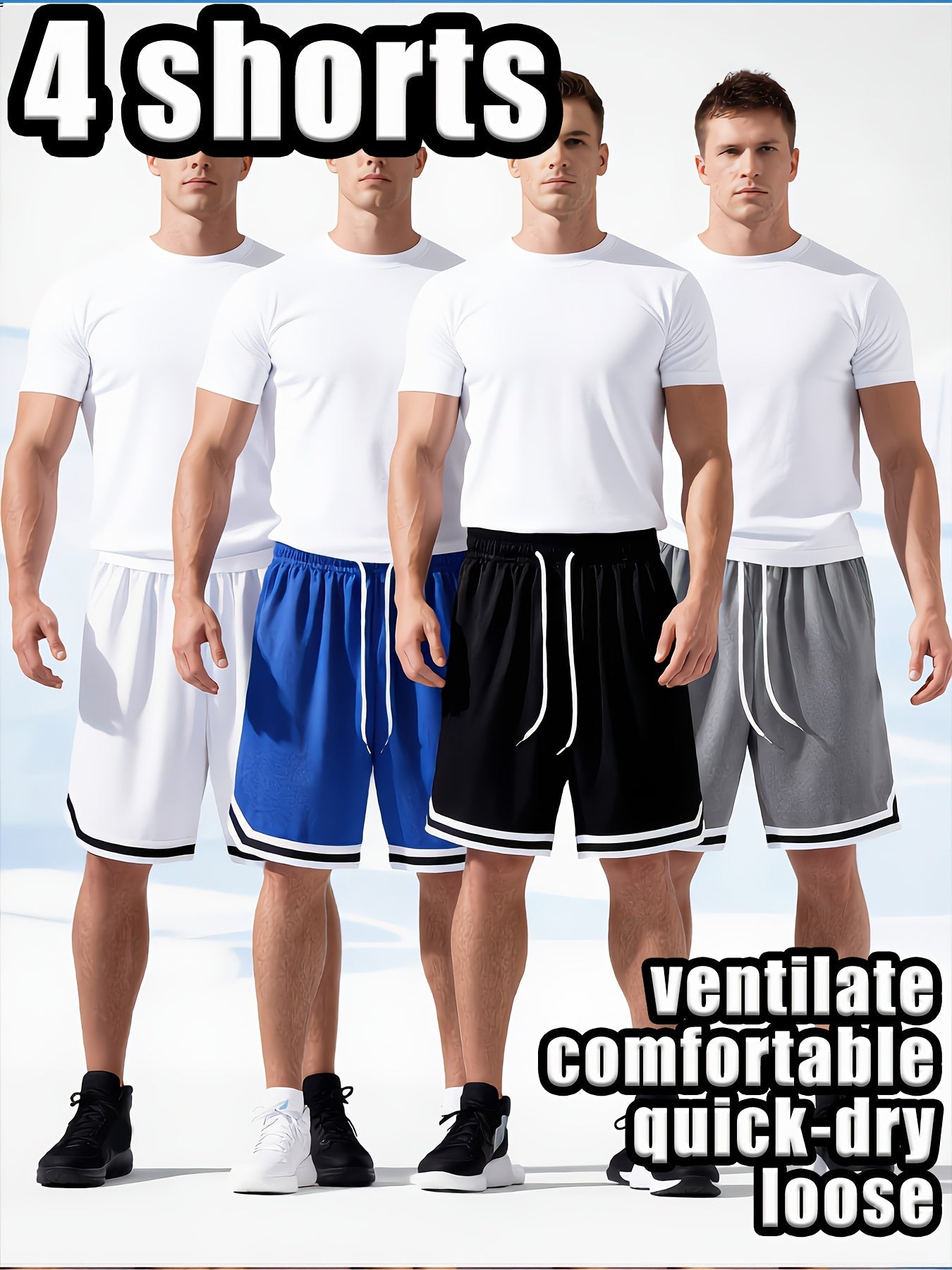 Men's Workout Shorts - Stretch Comfort – 6-Variant Selection – view 6