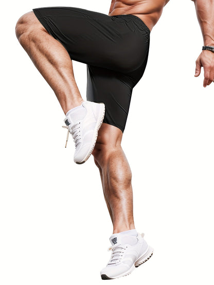 Men's Workout Shorts - Stretch Comfort – Grey / Green – view 4