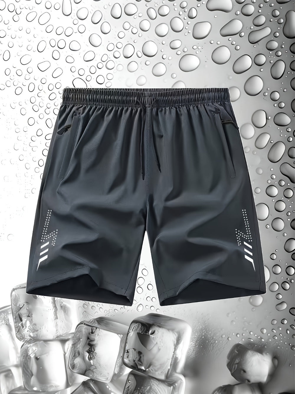 Men's Workout Shorts - Stretch Comfort – White detail view