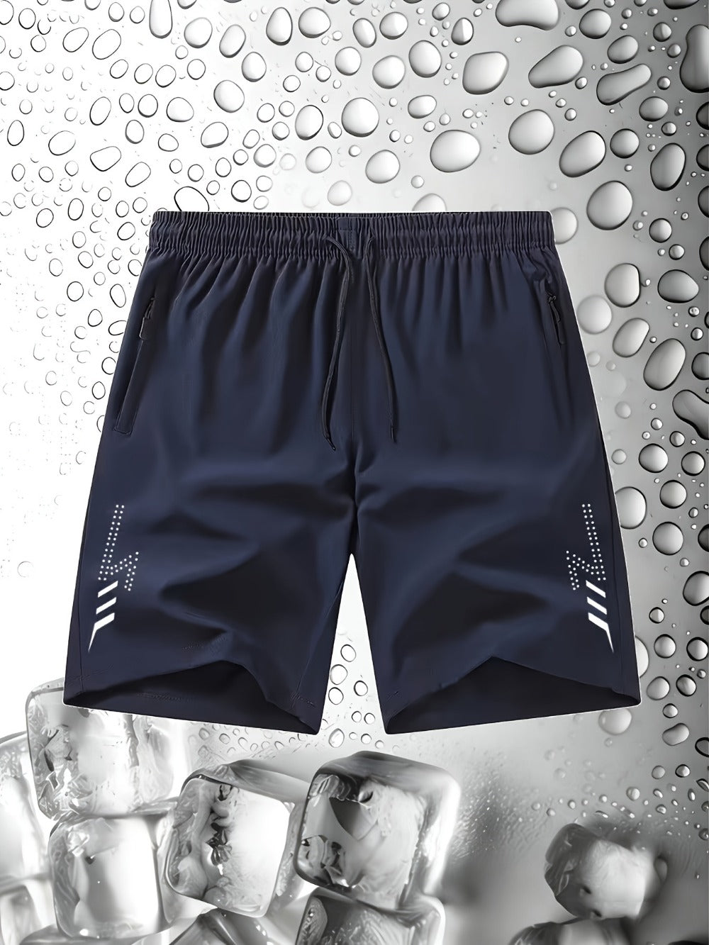 Men's Workout Shorts - Stretch Comfort – White detail view