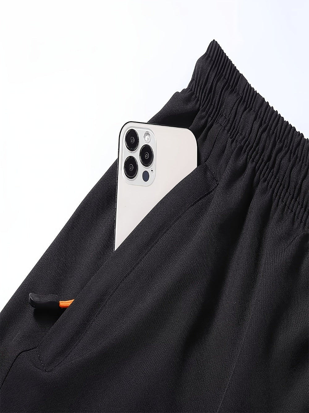Men's Workout Shorts - Stretch Comfort – White detail view