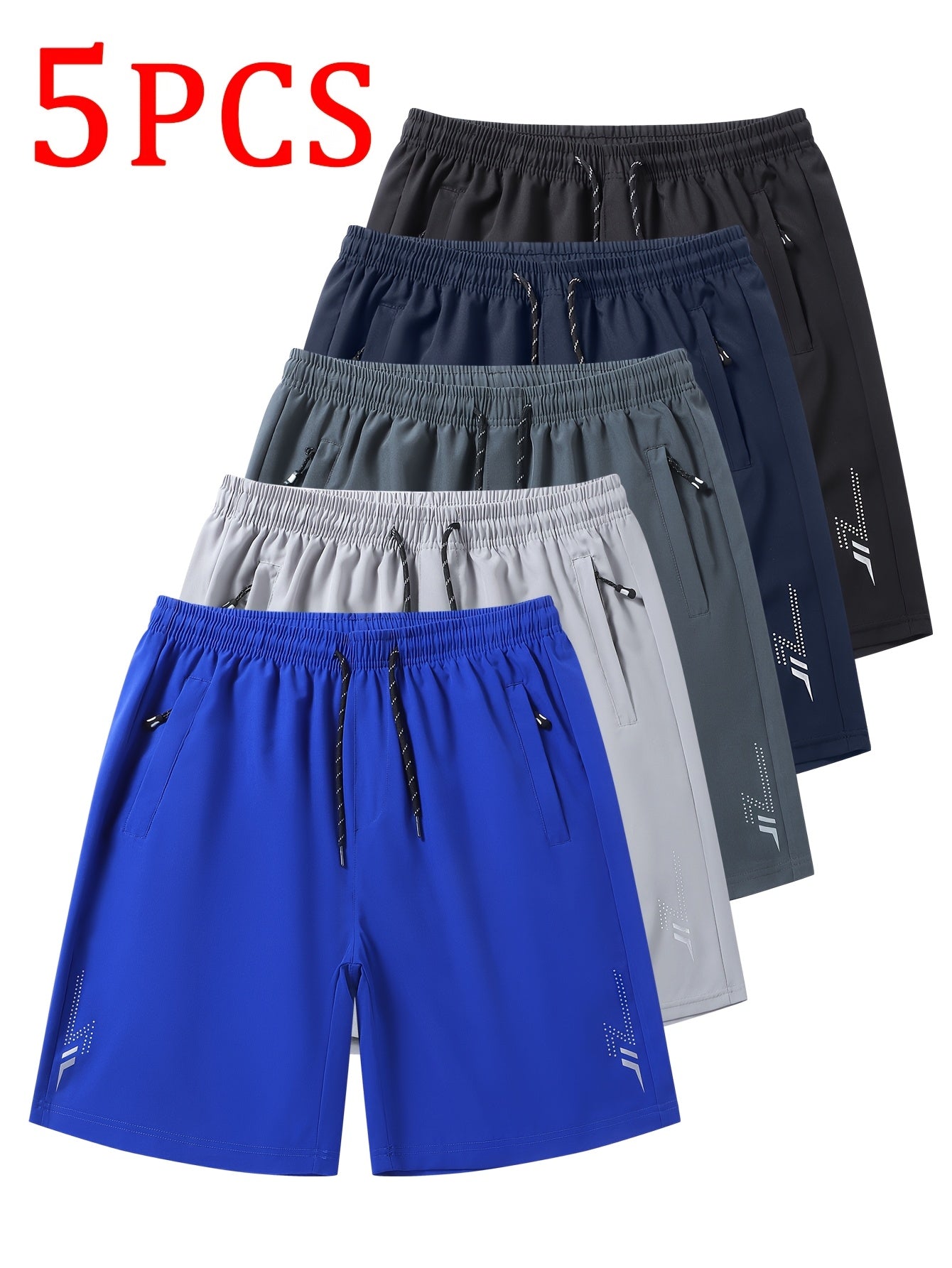 Men's Workout Shorts - Striped Design – Orange option – view 4