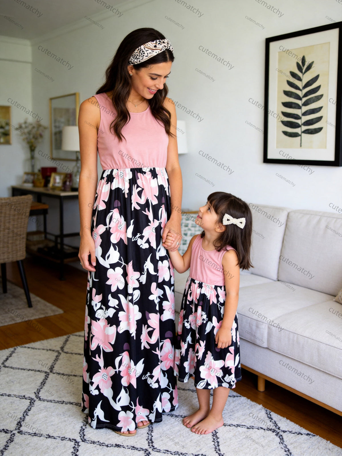 Mommy and Me Floral Dress Set - Floral Long Sleeve Summer – view 13