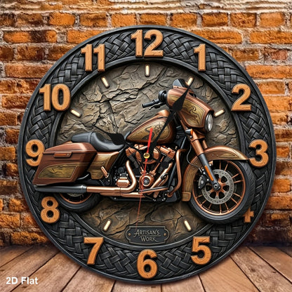 Motorcycle Wood Wall Clock - Silent Non-Ticking 12-Inch Design – view 7