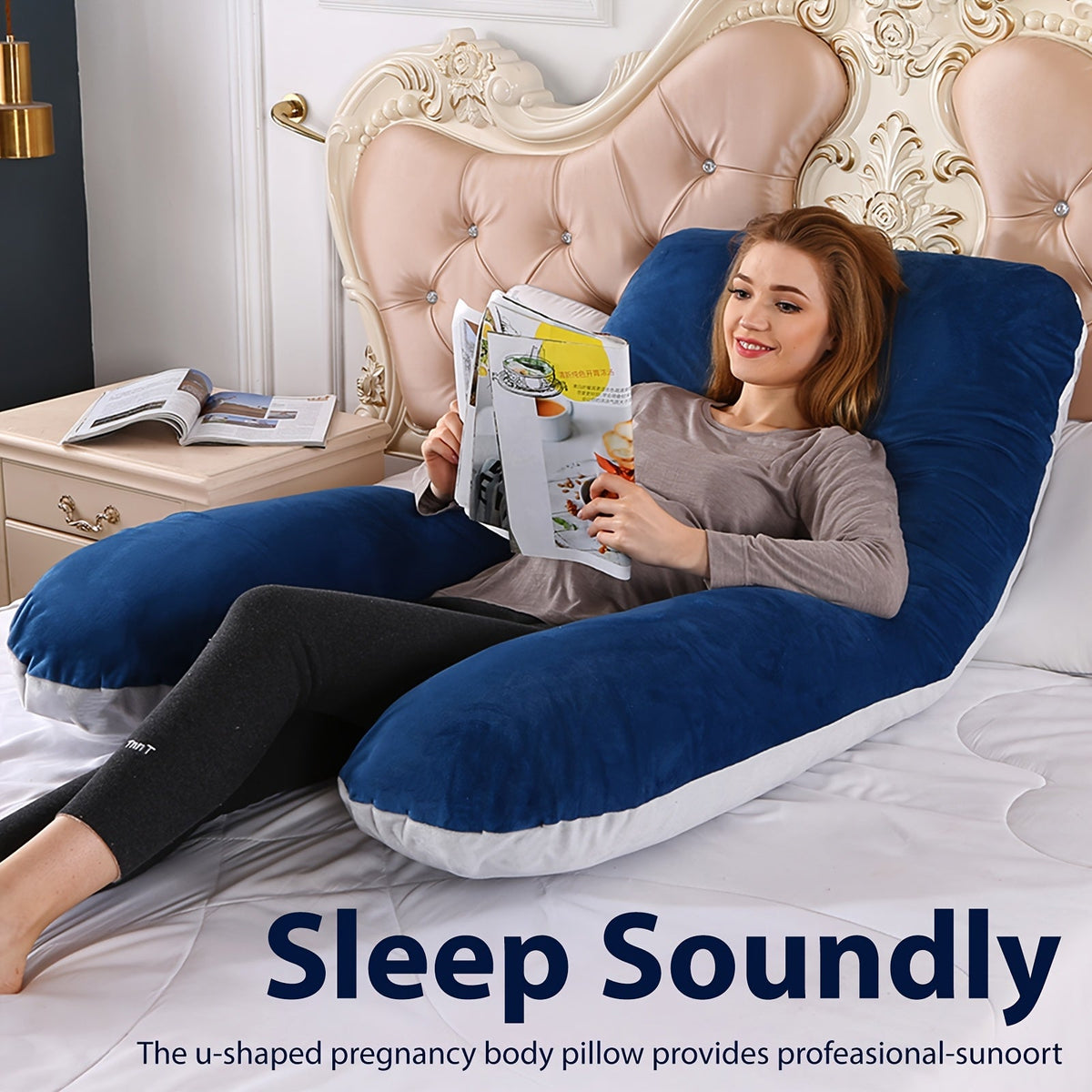 Multi-Position Full-Body Support Pillow - Back, Leg and Belly Support Shape – view 3