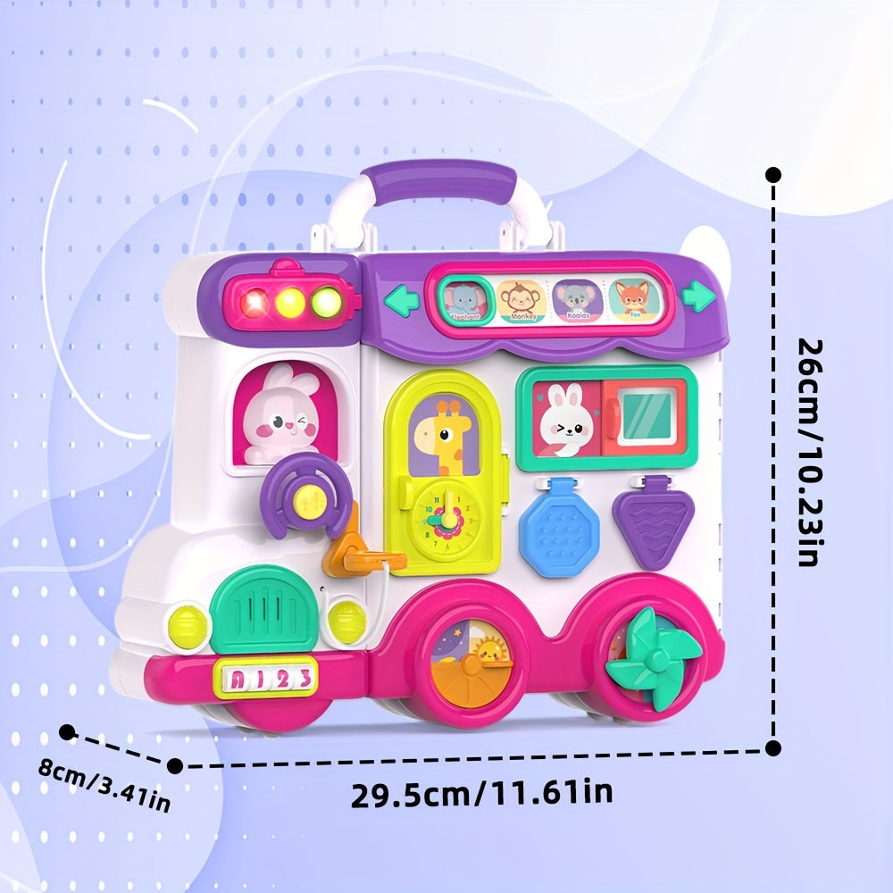Musical Busy Board Learning Toy - 54 interactive bilingual English and Spanish activities – view 2