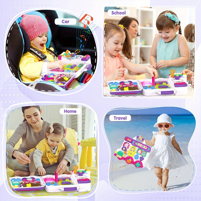 Musical Busy Board Learning Toy - 54 interactive bilingual English and Spanish activities – view 4