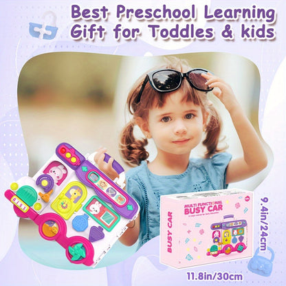 Musical Busy Board Learning Toy - 54 interactive bilingual English and Spanish activities – view 5
