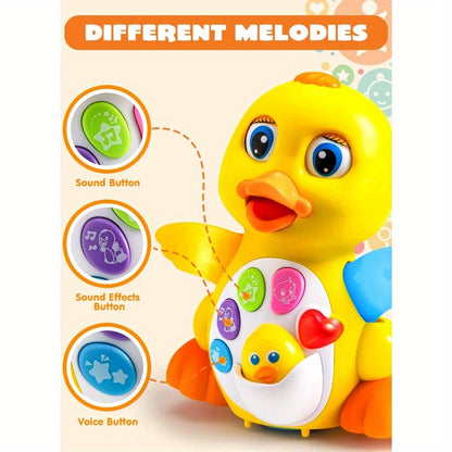 Musical Crawling Duck Baby Toy - Dancing, crawling, music and light-up play – view 3