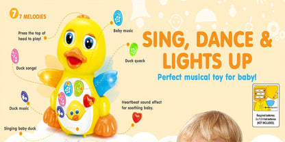 Musical Crawling Duck Baby Toy - Dancing, crawling, music and light-up play – view 4
