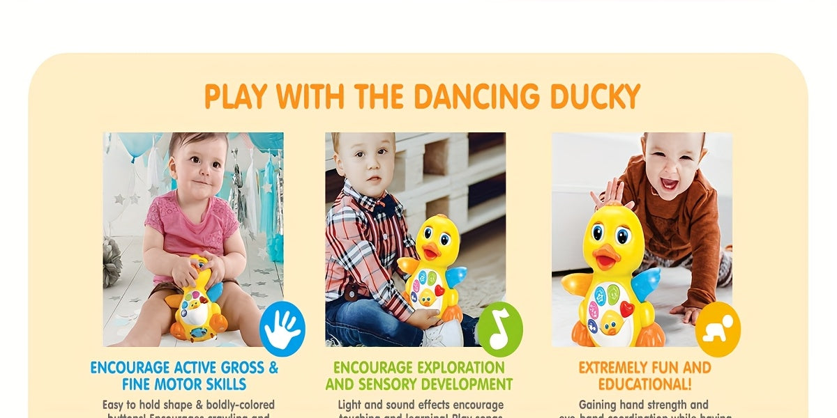 Musical Crawling Duck Baby Toy - Dancing, crawling, music and light-up play – view 6