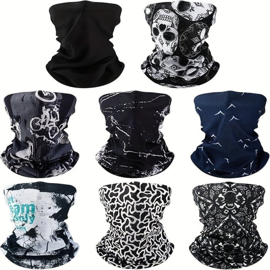 Neck Gaiters & Bandanas - Camo Gaiter 8 Pack Summer Cooling Breathable Balaclava Sun Hood Face Mask - main product view