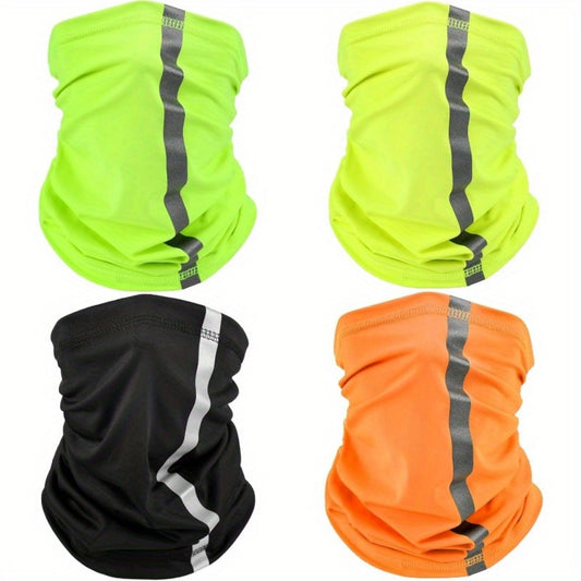 Neck Gaiters & Bandanas - Reflective Gaiter 4 Pack Neon High Visibility Safety Bandana Windproof - main product view