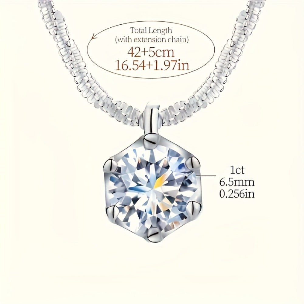 Necklace for Women - 925 Sterling Silver Promise for 2pcs Eternal Wedding Set, Luxury Jewelry - product detail view 4
