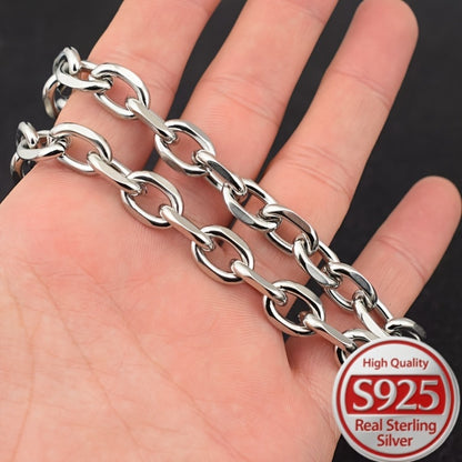 Necklace for Women - 925 Sterling Silver Thick O-Chain for & Men | Bold Chunky Round Link Chain - product detail view 2