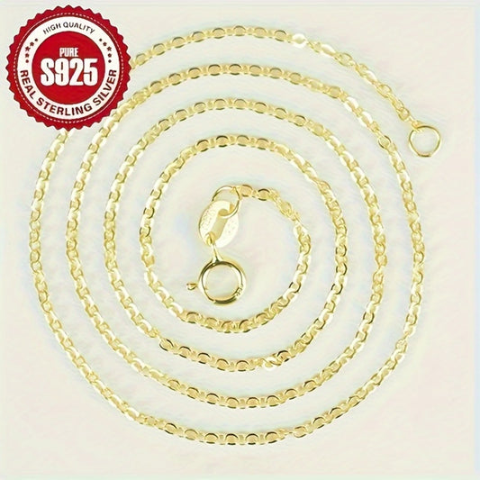 Necklace for Women - Chain for 18K Gold Plated 925 Sterling Silver 1.2mm Dainty Cable Chain - main product view