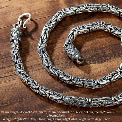 Necklace for Women - S925 Sterling Silver Men's Hypoallergenic Classic Chain, 21.7 Inch 36g - product detail view 2