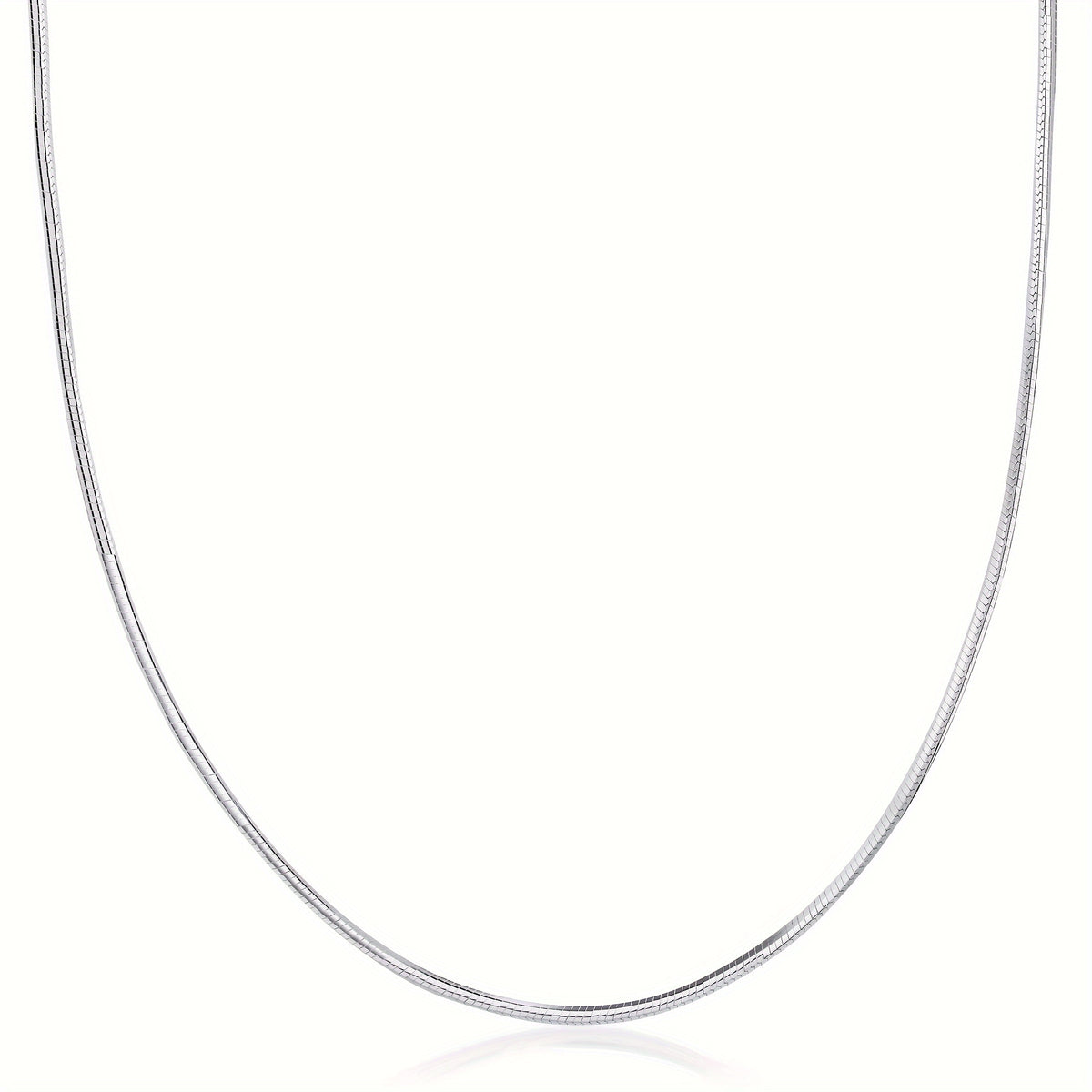 Necklace for Women - Snake Chain 925 Sterling Silver - Flexible Serpentine Chain for Men 1MM - product detail view 10
