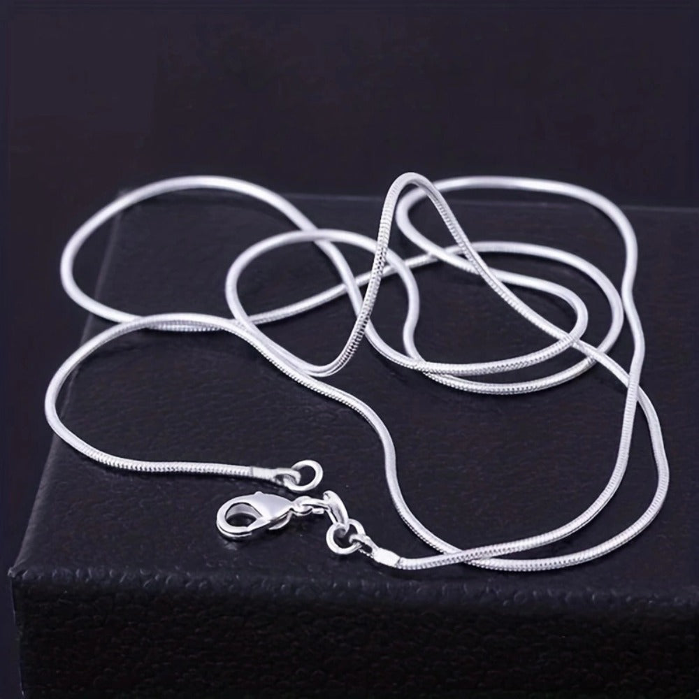 Necklace for Women - Snake Chain Set 1Pc or 5Pcs Unisex Gold & Silver , Multiple Lengths - product detail view 3