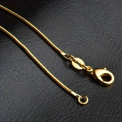 Necklace for Women - Snake Chain Set 1Pc or 5Pcs Unisex Gold & Silver , Multiple Lengths - product detail view 6