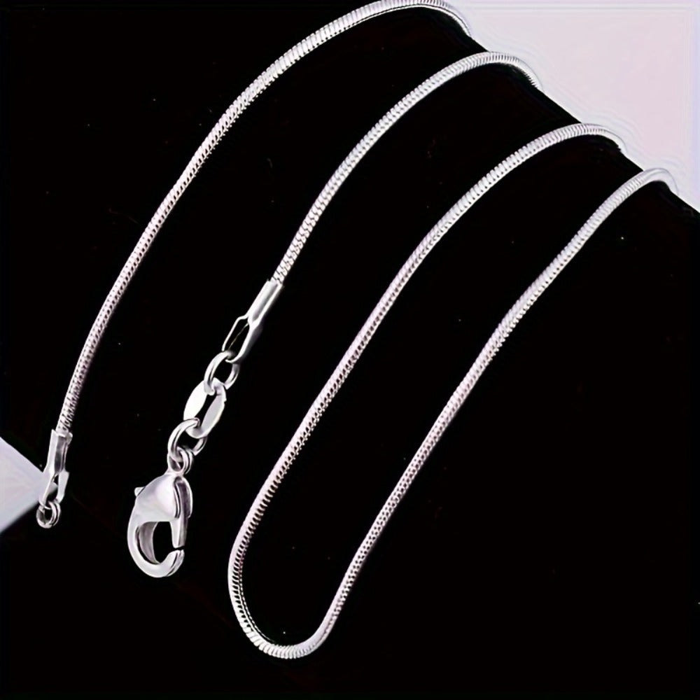 Necklace for Women - Snake Chain Set 1Pc or 5Pcs Unisex Gold & Silver , Multiple Lengths - product detail view 8