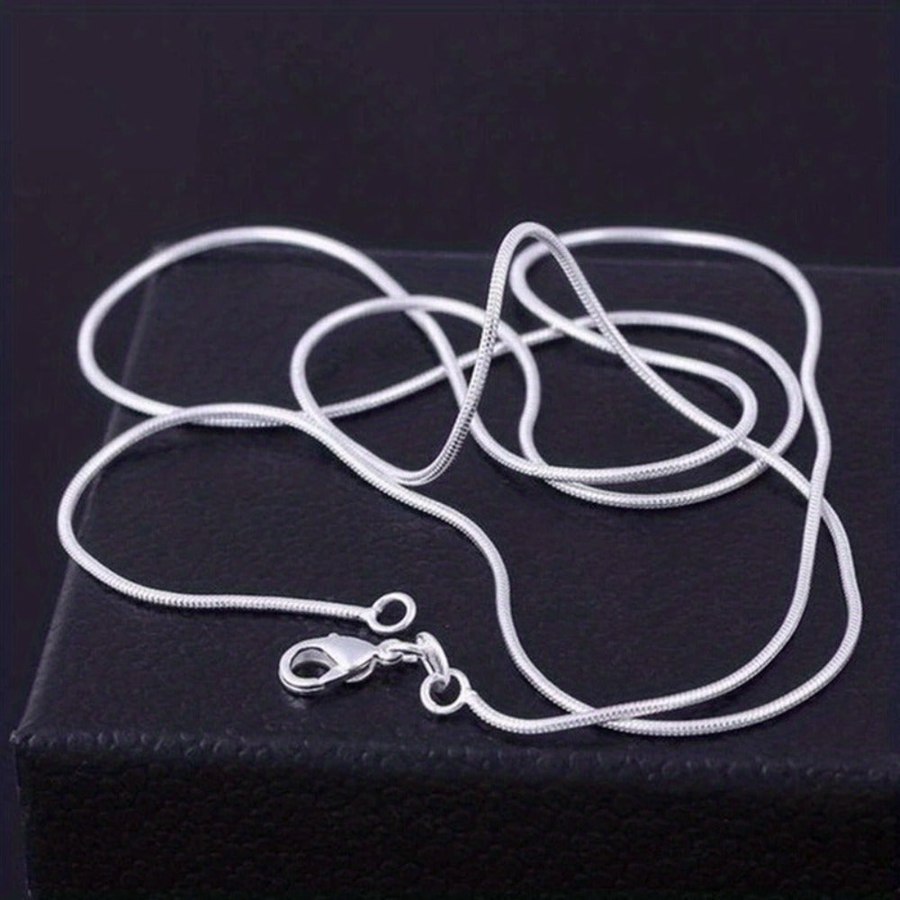 Necklace for Women - Snake Chain Set 1Pc or 5Pcs Unisex Gold & Silver , Multiple Lengths - product detail view 14