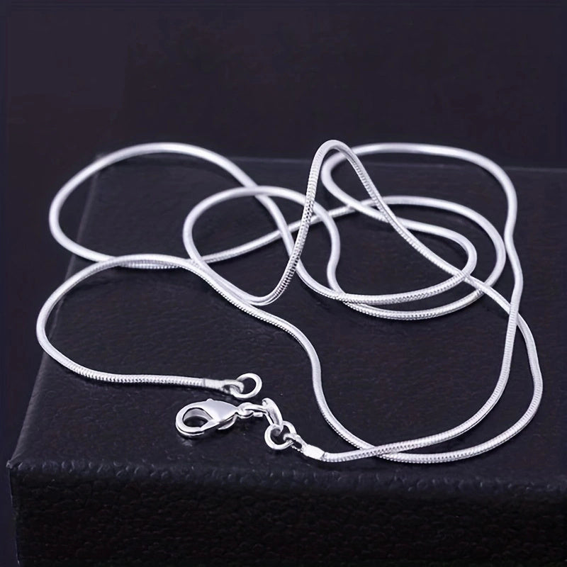 Necklace for Women - Snake Chain Set 1Pc or 5Pcs Unisex Gold & Silver , Multiple Lengths - product detail view 24