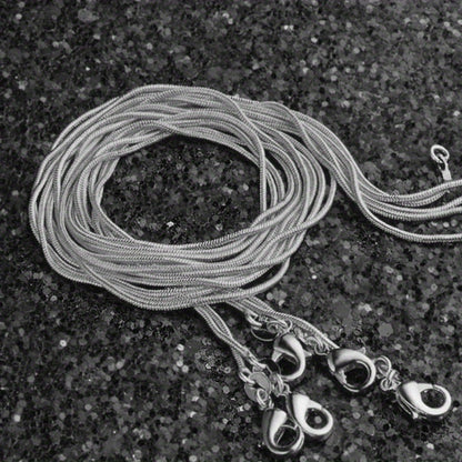 Necklace for Women - Snake Chain Set 1Pc or 5Pcs Unisex Gold & Silver , Multiple Lengths - product detail view 28