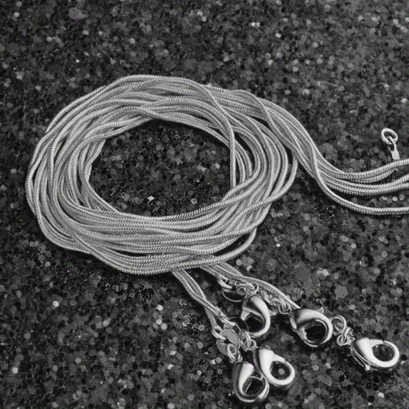 Necklace for Women - Snake Chain Set 1Pc or 5Pcs Unisex Gold & Silver , Multiple Lengths - product detail view 30