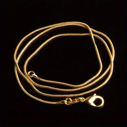 Necklace for Women - Snake Chain Set 1Pc or 5Pcs Unisex Gold & Silver , Multiple Lengths - product detail view 33