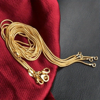 Necklace for Women - Snake Chain Set 1Pc or 5Pcs Unisex Gold & Silver , Multiple Lengths - product detail view 36