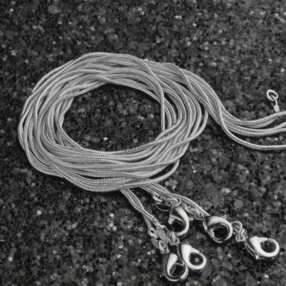 Necklace for Women - Snake Chain Set 1Pc or 5Pcs Unisex Gold & Silver , Multiple Lengths - product detail view 42