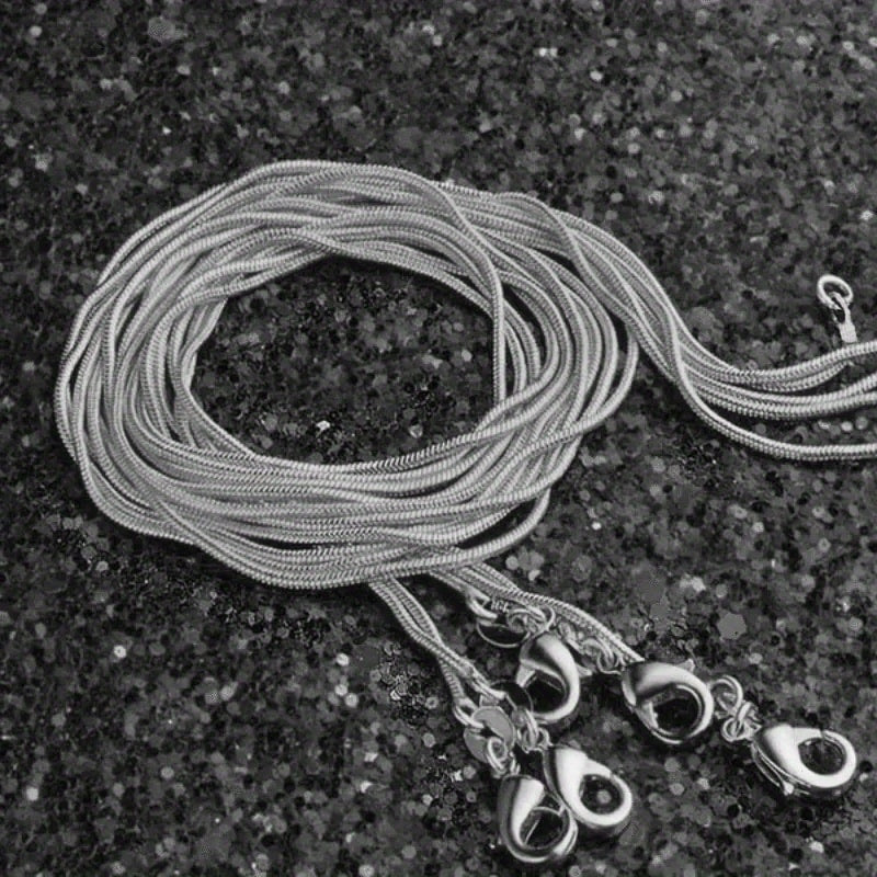 Necklace for Women - Snake Chain Set 1Pc or 5Pcs Unisex Gold & Silver , Multiple Lengths - product detail view 44