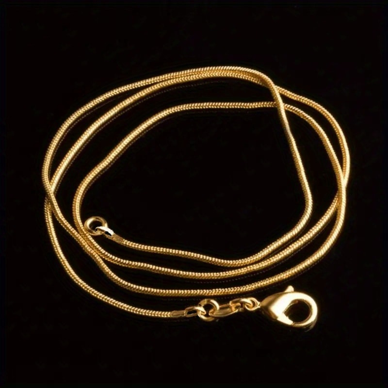 Necklace for Women - Snake Chain Set 1Pc or 5Pcs Unisex Gold & Silver , Multiple Lengths - product detail view 45