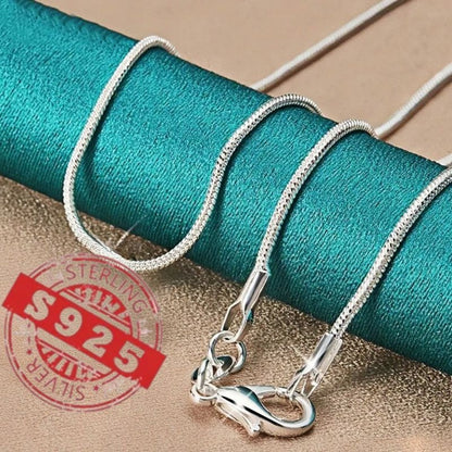 Necklace for Women - Sterling Silver Snake Chain for 5pcs - 925 Solid Silver Serpentine Chain - product detail view 12