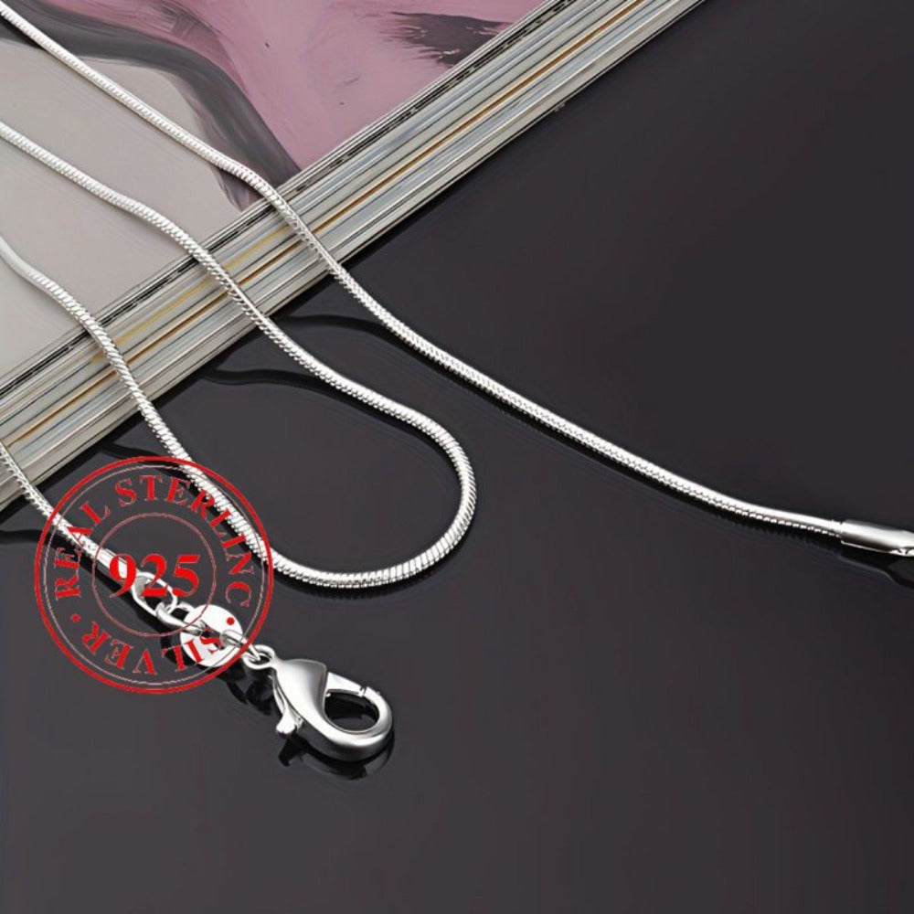 Necklace for Women - Sterling Silver Snake Chain for 5pcs - 925 Solid Silver Serpentine Chain - product detail view 15