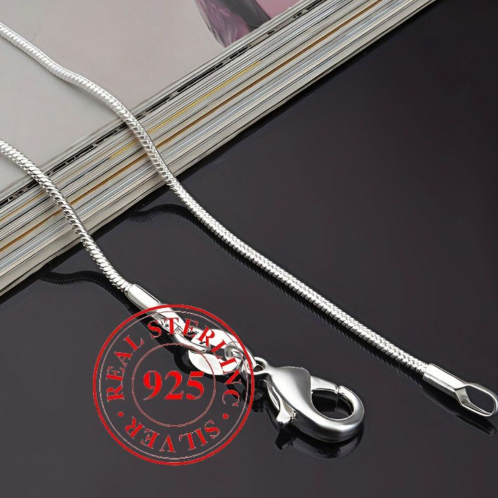 Necklace for Women - Sterling Silver Snake Chain for 5pcs - 925 Solid Silver Serpentine Chain - product detail view 18