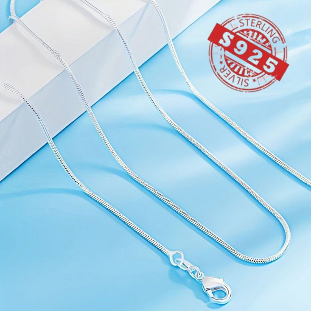 Necklace for Women - Sterling Silver Snake Chain for 5pcs - 925 Solid Silver Serpentine Chain - product detail view 21