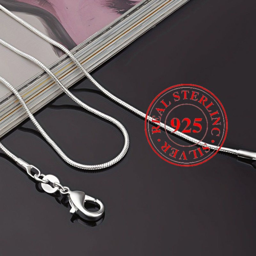 Necklace for Women - Sterling Silver Snake Chain for 5pcs - 925 Solid Silver Serpentine Chain - product detail view 22