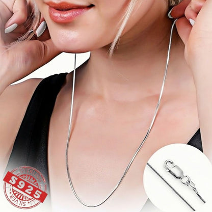 Necklace for Women - Sterling Silver Snake Chain for 5pcs - 925 Solid Silver Serpentine Chain - product detail view 26