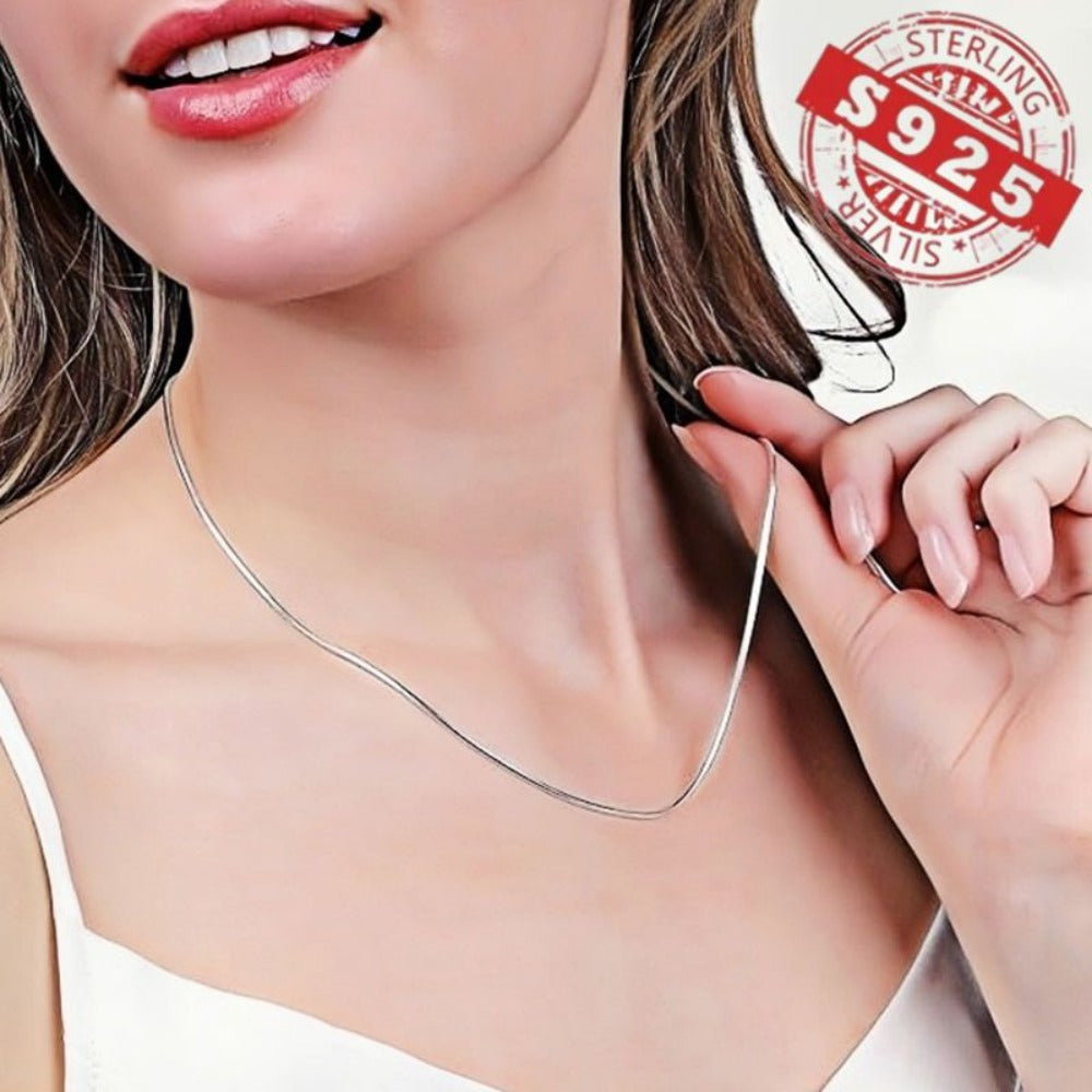 Necklace for Women - Sterling Silver Snake Chain for 5pcs - 925 Solid Silver Serpentine Chain - product detail view 28