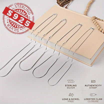 Necklace for Women - Sterling Silver Snake Chain for 5pcs - 925 Solid Silver Serpentine Chain - product detail view 29
