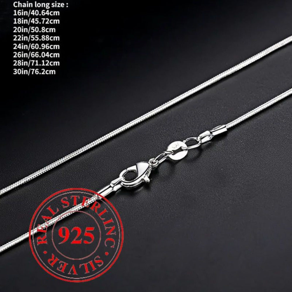 Necklace for Women - Sterling Silver Snake Chain for 5pcs - 925 Solid Silver Serpentine Chain - product detail view 31