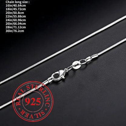 Necklace for Women - Sterling Silver Snake Chain for 5pcs - 925 Solid Silver Serpentine Chain - product detail view 31